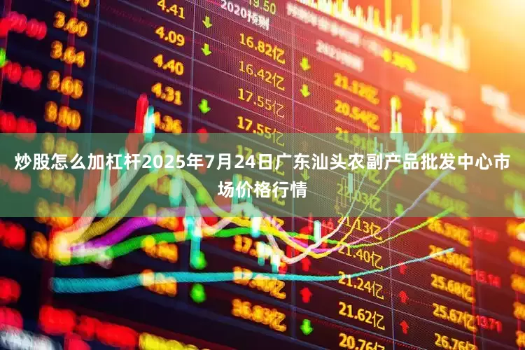 炒股怎么加杠杆2025年7月24日广东汕头农副产品批发中心市场价格行情