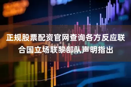 正规股票配资官网查询各方反应联合国立场联黎部队声明指出